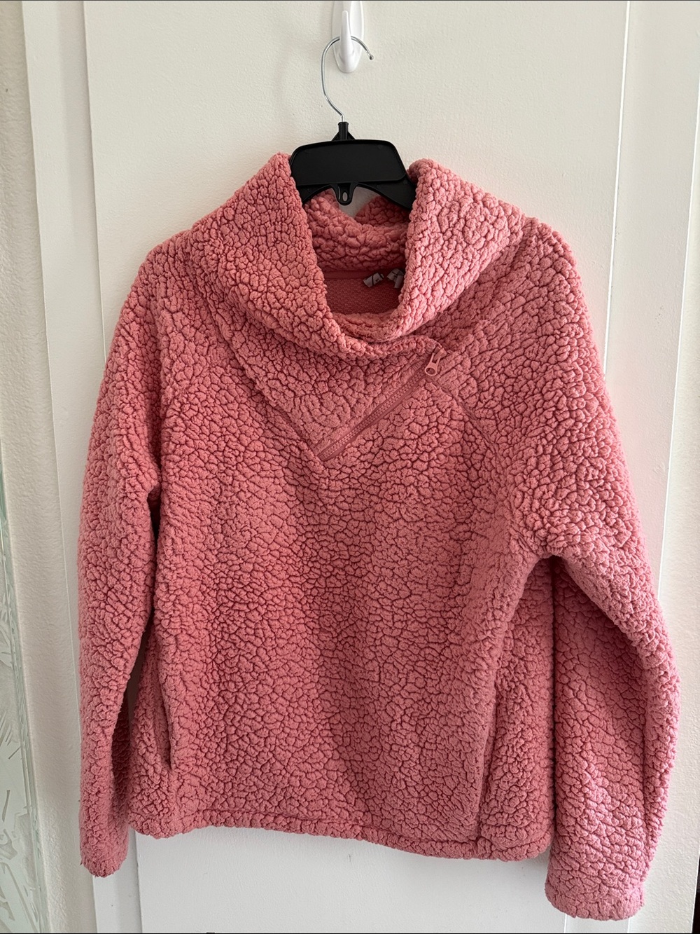 Zella Cozy Pink Sherpa Pullover Sweater size L